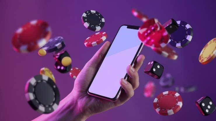 Antarmuka meja baccarat dengan area taruhan dan video dealer langsung